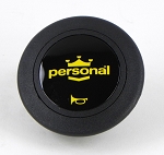 Personal Horn Button - Black / Yellow Logo - 2 Contact
