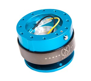 NRG Gen 2.0 Quick Release Kit - New Blue Body / Titanium Chrome Ring - Part # SRK-200NB